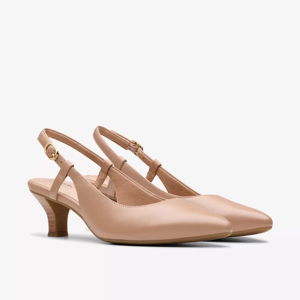 Clark’s Wide Width Kepley Lane Slingback Kitten Heels